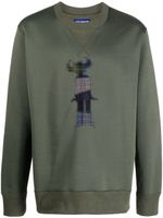 Junya Watanabe MAN sweat à détails d'appliques - Vert - thumbnail