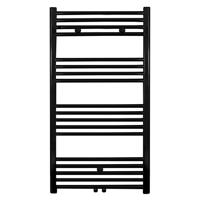 Handdoekradiator Belrad | 110x60 cm | Midden aansluiting | 540 watt | Zwart