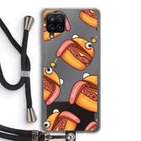 Hamburger: Samsung Galaxy A12 Transparant Hoesje met koord
