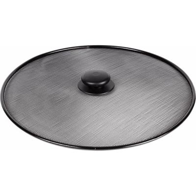 Benson Spatdeksel - D29 cm - rond - met kunststof knop - zwart