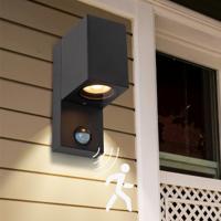 NØRD Down Sensor - Aluminium - 1xGU10 - Zwart - IP44