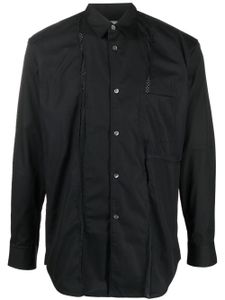 Comme Des Garçons Shirt t-shirt à empiècements en résille - Noir