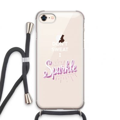 Sparkle quote: iPhone 7 Transparant Hoesje met koord