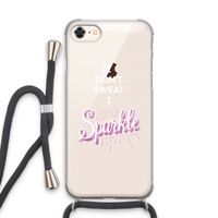 Sparkle quote: iPhone 7 Transparant Hoesje met koord