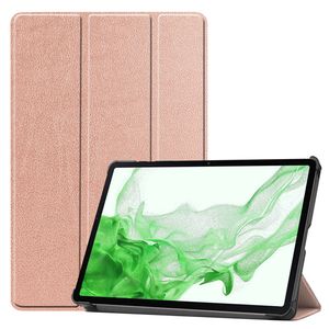 Basey Samsung Galaxy Tab S9 Hoes Case Met S Pen Uitsparing - Samsung Tab S9 Hoesje Book Cover - Rosé Goud