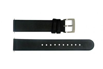 Horlogeband Mondaine BM20026 Leder Zwart 16mm