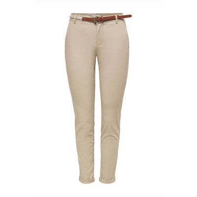ONLY slim fit broek ONLBIANA ecru