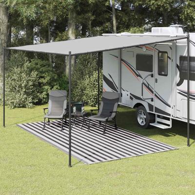 VidaXL Tenttapijt 250x450 cm antracietkleurig en wit