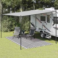 VidaXL Tenttapijt 250x450 cm antracietkleurig en wit