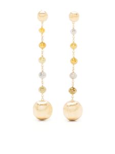 Marco Bicego boucles d'oreilles pendantes en or 18ct pavées de diamants