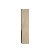 Kolomkast Sanicare 1 Soft-Closing Deur Chromen Greep 160x33,5x32 cm Grey-Wood - thumbnail