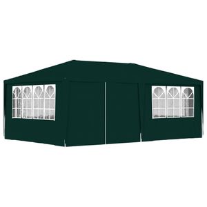 Partytent met zijwanden professioneel 90 g/m 4x6 m groen