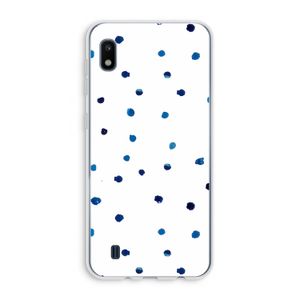 Blauwe stippen: Samsung Galaxy A10 Transparant Hoesje