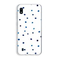 Blauwe stippen: Samsung Galaxy A10 Transparant Hoesje