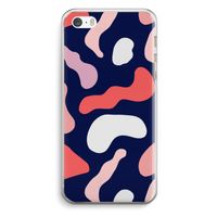 Memphis Shapes Pink: iPhone 5 / 5S / SE Transparant Hoesje