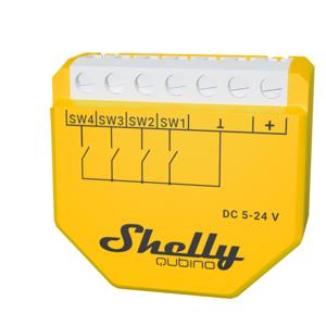 Shelly Qubino Wave i4 DC Slimme schakelaar Geel