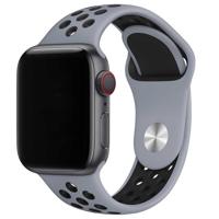 Apple Watch Dubbel Sport Band - Mist Zwart - 44, 45, 46 & 49mm - SM