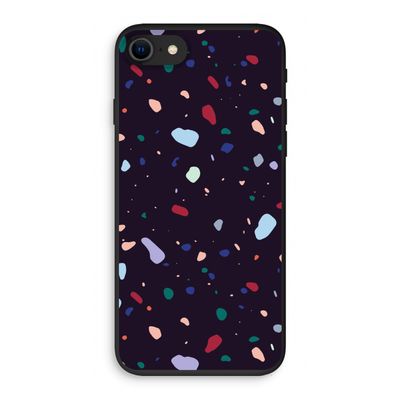 Dark Rounded Terrazzo: iPhone SE 2020 Biologisch afbreekbaar hoesje