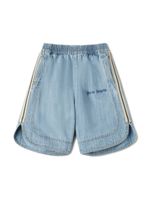 Palm Angels Kids short de sport en chambray - Bleu