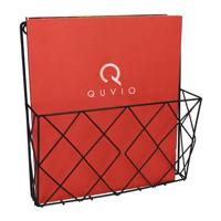 QUVIO Tijdschriften organizer wand - 25 x 26 cm - Metaal - Zwart