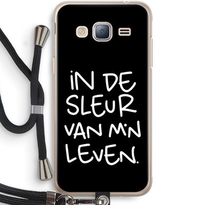 De Sleur: Samsung Galaxy J3 (2016) Transparant Hoesje met koord