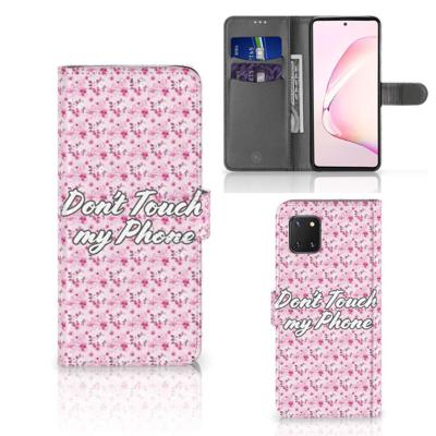 Samsung Note 10 Lite Portemonnee Hoesje Flowers Pink DTMP Samsung Note 10 Lite Portemonnee Hoesje Flowers Pink DTMP