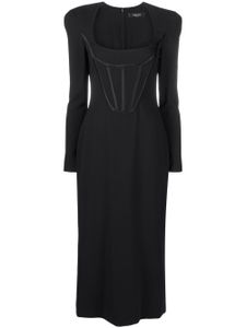 Versace robe-corset à coupe mi-longue - Noir