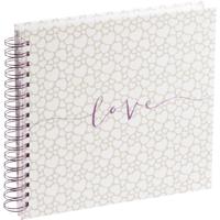 Hama 00003832 Ringbandalbum (b x h) 28 cm x 24 cm Wit, Roze 40 bladzijden