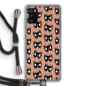 Kat: Samsung Galaxy A41 Transparant Hoesje met koord