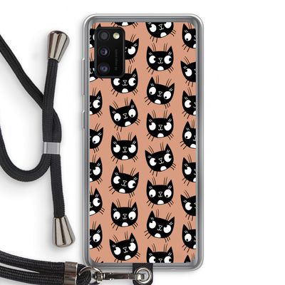 Kat: Samsung Galaxy A41 Transparant Hoesje met koord