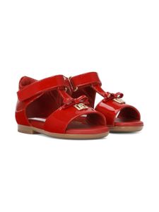 Dolce & Gabbana Kids sandales First Steps en cuir verni - Rouge