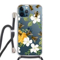 No flowers without bees: iPhone 12 Pro Max Transparant Hoesje met koord