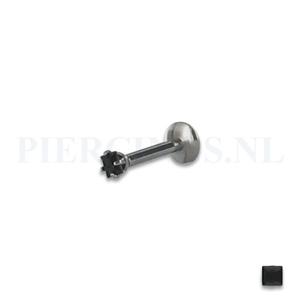 Labret 1.2 mm diamant zwart