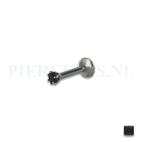 Labret 1.2 mm diamant zwart