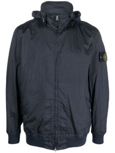 Stone Island coupe-vent zippé à logo Compass - Bleu