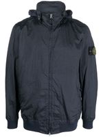 Stone Island coupe-vent zippé à logo Compass - Bleu