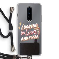 Pizza is the answer: OnePlus 8 Transparant Hoesje met koord
