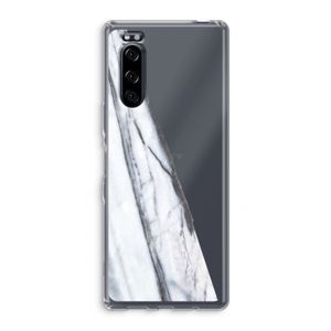 Gestreepte marmer: Sony Xperia 5 Transparant Hoesje
