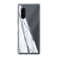 Gestreepte marmer: Sony Xperia 5 Transparant Hoesje