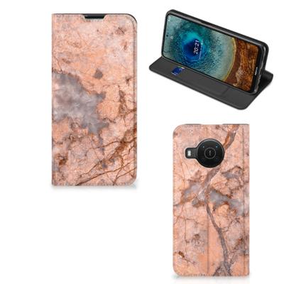 Nokia X20 | X10 | Standcase | Marmer Oranje