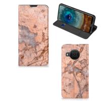 Nokia X20 | X10 | Standcase | Marmer Oranje