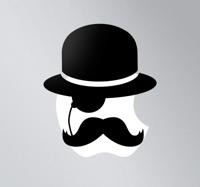 Sticker laptop Mac gentleman - thumbnail