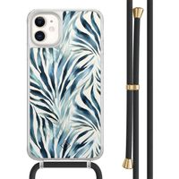 iPhone 11 hoesje met zwart koord - Japandi waves
