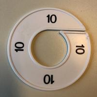 Maatring 9cm wit/zwart 10