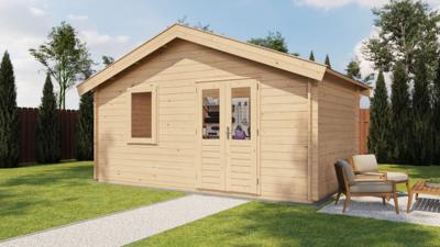 Lugarde Select Blokhut Wolfheze 500x300cm - Onbehandeld- Zadeldak- - Lugarde Select