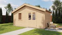 Lugarde Select Blokhut Wolfheze 500x300cm - Onbehandeld- Zadeldak- - Lugarde Select
