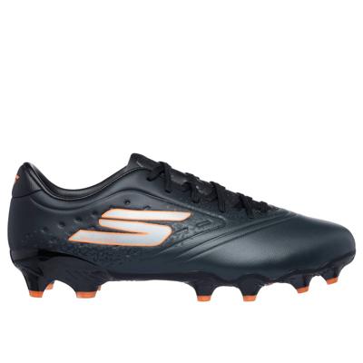Skechers Razor 1.5 Academy Gras Voetbalschoenen (FG) Zwart Oranje