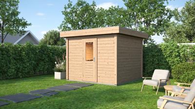 Lugarde Select Modern tuinhuis Groningen 300x300cm - Onbehandeld- Plat dak- - Lugarde Select