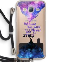 Stars quote: Samsung Galaxy J3 (2016) Transparant Hoesje met koord