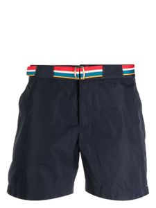 Orlebar Brown short de bain à ceinture rayée - Bleu